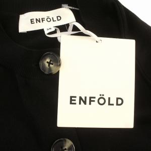ENFOLD 24SS MICRO‐MINI CARDIGAN カーディガン アシンメトリー ニット 38 黒