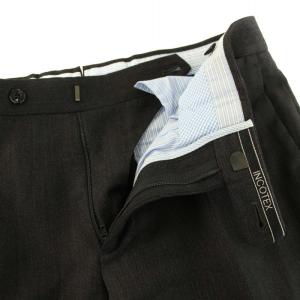 International Gallery BEAMS インコテックス INCOTEX SUPER100'Sウールスラックスパンツ ジップフライ 46 S 黒 ブラック