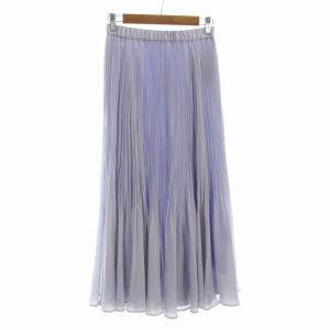 タグ付き 23AW フレアプリーツスカート マキシ ロング 36 S 紫 パープル 23-060-900-5000-4-0