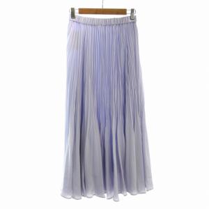 IENA タグ付き 23AW フレアプリーツスカート マキシ ロング 36 S 紫 パープル 23-060-900-5000-4-0