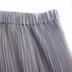 IENA タグ付き 23AW フレアプリーツスカート マキシ ロング 36 S 紫 パープル 23-060-900-5000-4-0