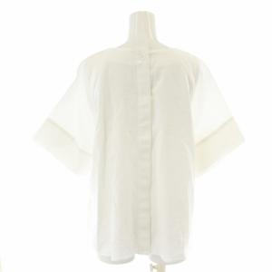 ADORE 22AW シャツ ブラウス プルオーバー ラグランスリーブ 半袖 38 M 白 ホワイト