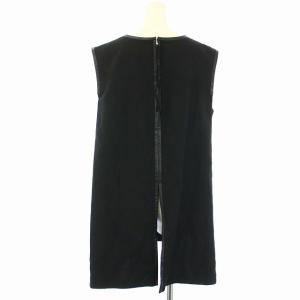 ADORE 22SS 麻混オックスパイピングブラウス ノースリーブ ショートパンツ ハーフパンツ セットアップ 上下 38 M 黒 ブラック