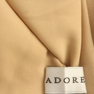 ADORE 21AW ニットドッキングジョーゼットブラウス ワンピース ハイネック ドルマン リブニット ロング 38 M ベージュ