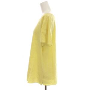 EPOCA セットアップ 上下 半袖 ブラウス カットソー ロング フレア スカート 46 XL 黄色 イエロー /YM