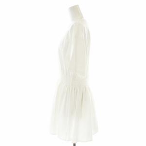 ADORE Tシャツ カットソー 変形 アシメ ギャザー 裾フレア 半袖 白 ホワイト /XK