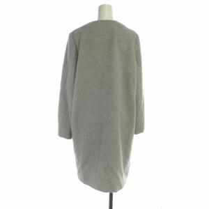 UNITED ARROWS UBCE W/ALPシャギーノーカラーコート ミドル アルパカ混 40 L ライトグレー 1525-266-3331