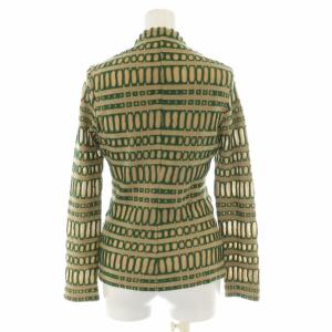 SYBILLA ニットカットソー Vネック 総柄 ウール 長袖 M ベージュ