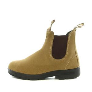 Blundstone サイドゴアブーツ ショートブーツ スエード 保存箱付き 4 23.5?24.0cm ベージュ 黒 ブラック