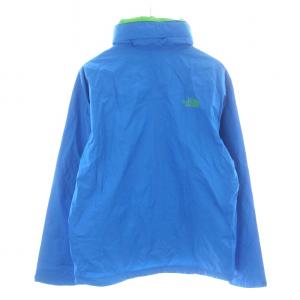THE NORTH FACE マウンテンパーカー ブルゾン ジャケット ジップアップ スタンドカラー フード ロゴプリント M 青 ブルー 緑 グリーン