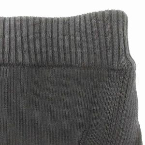 AKIRANAKA フレアスカート ギャザー ストレッチ ミモレ ロング 切替 2 M 黒 ブラック