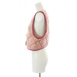 UNITED ARROWS Pheeta 22AW ベスト 中わた キルティング 総柄 刺繍 ピンク 8925-699-0006