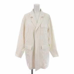 LITTLE LINEN OVER JACKET テーラードジャケット スリット リネン混 FREE アイボリー