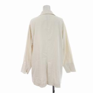 Ameri VINTAGE LITTLE LINEN OVER JACKET テーラードジャケット スリット リネン混 FREE アイボリー