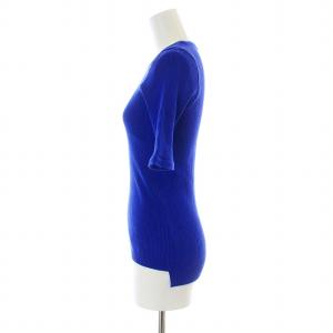 AURALEE GIZA High Gauge RIB Knit TEE リブニット Tシャツ カットソー 五分袖 クルーネック コットン