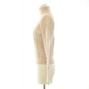 KEITA MARUYAMA ニット セーター 長袖 タートルネック ケーブル編み ウール 1 S ピンク