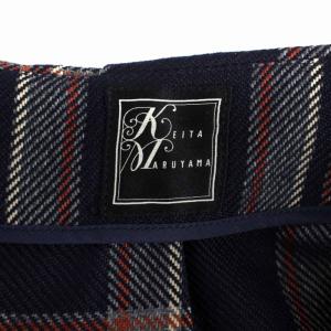 KEITA MARUYAMA 19AW フレアスカート ロング チェック柄 1 S 紺 ネイビー 1-1941508