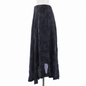 美品YOHJI YAMAMOTO+NOIR黒 変形ストライプ柄ロングスカート 2