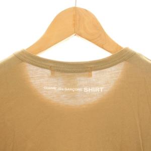 COMME des GARCONS SHIRT Tシャツ カットソー クルーネック 半袖 ロゴプリント コットン M ベージュ