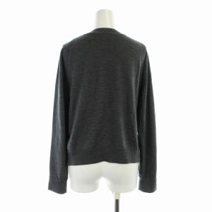 MUVEIL カーディガン ニット ビジュー 装飾 ショート丈 コインモチーフ 長袖 38 M グレー