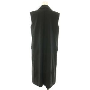 ESTNATION 22SS ジレ テーラードロングベスト 前開き アウター 38 M 黒 ブラック