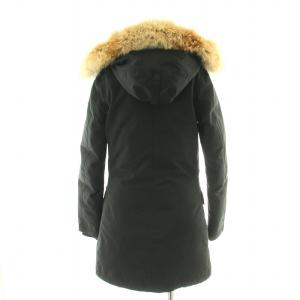 CANADA GOOSE BRONTE PARKA ダウンコート ミドル ジップアップ シングル コヨーテファー S 黒