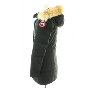 CANADA GOOSE BRONTE PARKA ダウンコート ミドル ジップアップ シングル コヨーテファー S 黒