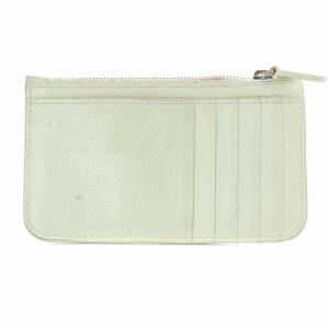 BALENCIAGA フラグメントケース コインケース 小銭入れ カードケース レザー ロゴ プリント 白 ホワイト