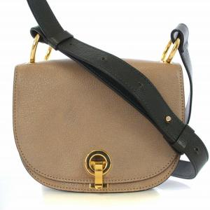 Pois ショルダーバッグ ポシェット レザー ベージュ