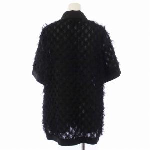 08sircus シャツ ブラウス 半袖 1 S 黒 ブラック S20AL-TS03