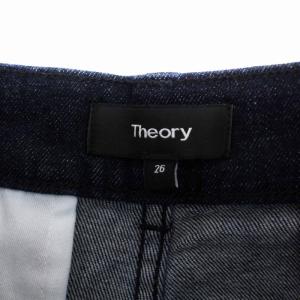 Theory 23AW WIDE HW PANT D DENIM STRETCH ワイド デニムパンツ ジーンズ ジップフライ 26 インディゴ