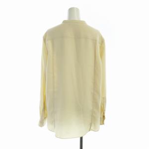 Theory PRIME GGT UTL SHIRT C バンドカラープルオーバーブラウス 長袖 S ベージュ 01-1108201-144-902