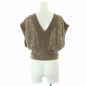 TODAYFUL 21SS レースニットビスチェ ベスト 前開き F 茶 ブラウン