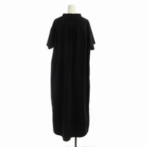 adidas ウーブンワンピース  マキシ ロング スキッパー 半袖 M 黒 ブラック