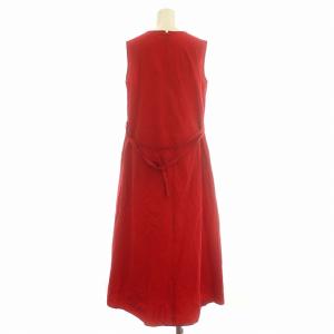UNITED ARROWS ワンピース ノースリーブ ロング マキシ 38 M 赤 レッド