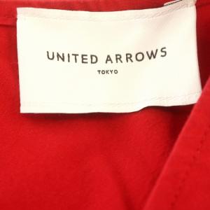 UNITED ARROWS ワンピース ノースリーブ ロング マキシ 38 M 赤 レッド