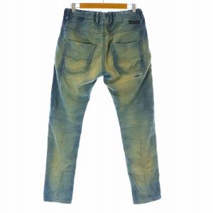 DIESEL KROOLEY-NE ジョグジーンズ スウェットデニムパンツ テーパード ジップフライ ダメージ加工 28