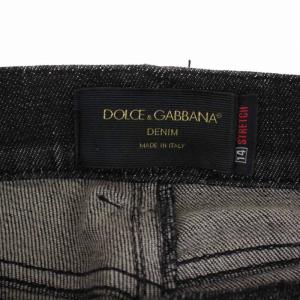 DOLCE&GABBANA 14 STRETCH デニムパンツ ジーンズ ジップフライ USED加工 46 S 黒 ブラック/BM
