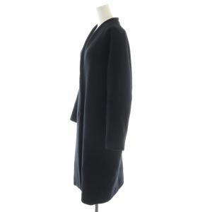 JOURNAL STANDARD relume ノーカラーコート ロング ウール 36 S 黒 ブラック