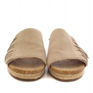 UGG australia デインズ スライド ウェッジソール サンダル フリンジ シューズ スエード US8 25cm ベージュ 1014957