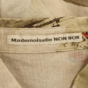 mademoiselle NON NON リネン 半袖 シャツ ブラウス 麻 F ベージュ /G
