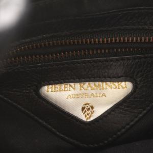 HELEN KAMINSKI トートバッグ ラフィア レザー切替 黒 ブラック