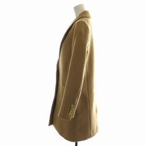 Plage ラムメルトンチェスターコート ロング シングル ウール 36 S キャメル 14020922102030
