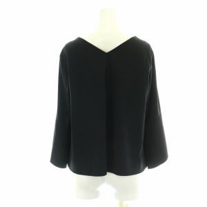 ANTEPRIMA セットアップ 上下 ブラウス 七分袖 フレアスリーブ ストレッチ フレアスカート ひざ丈 38 S 40 M 黒 ブラック