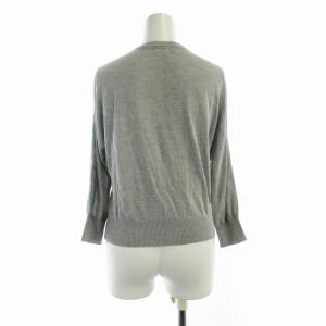 BLUE LABEL CRESTBRIDGE カーディガン ニット ロゴ プレート 長袖 38 M グレー