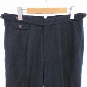 TOMORROWLAND ピルグリム PILGRIM タックパンツ テーパード センタープレス 46 S 紺 ネイビー