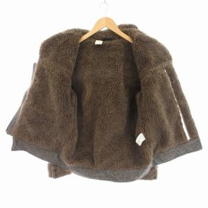 N.HOOLYWOOD ジャケット アウター ボア ヘリンボーン アルパカ混 36 S 茶 ブラウン グレー