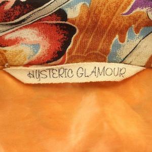 HYSTERIC GLAMOUR アロハシャツ 半袖 スカル F オレンジ