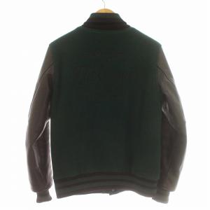 CRIMIE realized works スタジャン スタジアムジャンパー ウール 刺繍 S グリーン 緑 黒