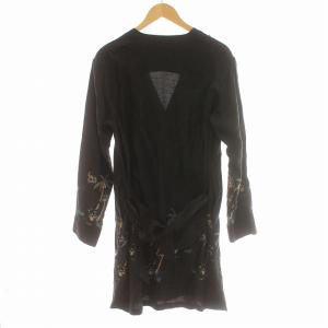 RUDE GALLERY シャツジャケット ノーカラー 薄手 長袖 3 L相当 黒 ブラック